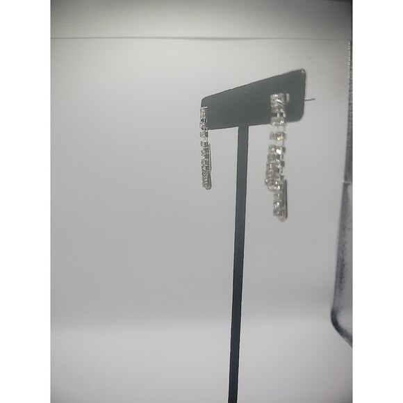 Vintage Earrings Womens Stud Pierced Drop Dangle Crystal Jewelry Costume - Picture 7 of 10